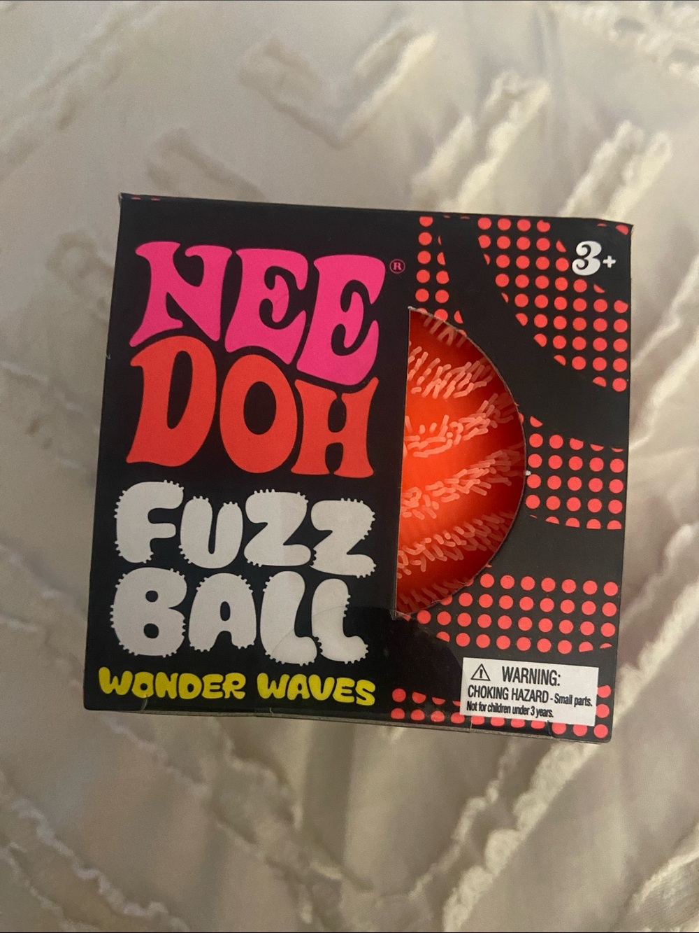 NeeDoh Fuzz Ball Wonder Waves - Orange Sensory Toy